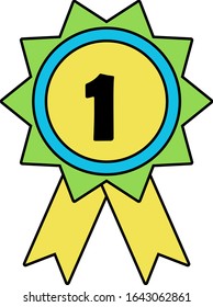 illustration of badge minimalist flat design illustration
