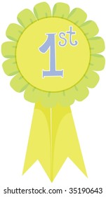 illustration of badge on white