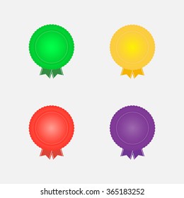 Illustration of badges, medals. Achievements Award
