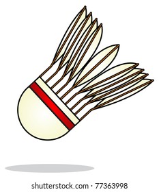 an illustration of badminton cock