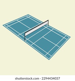 The Illustration of Badminton Field