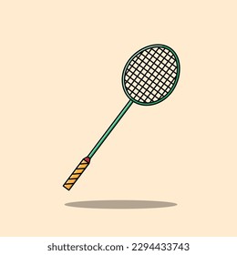 The Illustration of Badminton Racket