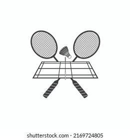 illustration of badminton sport, vector art.