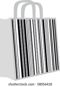 illustration of a bag with a barcode