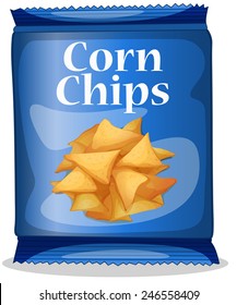 Illustration Of A Bag Of Corn Chips