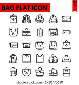 ilustración del icono plano de la bolsa