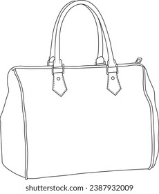 illustration of a bag, handbag, clutch no background