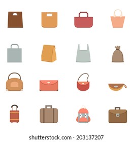 illustration of Bag icons vector 