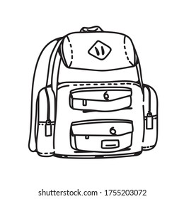 illustration of a bag with a line art style
