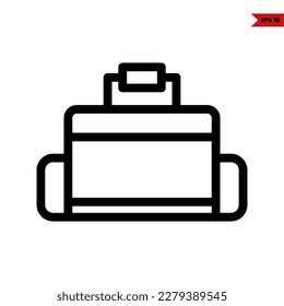 illustration of bag line icon 