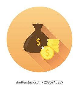 Illustration of a bag with money