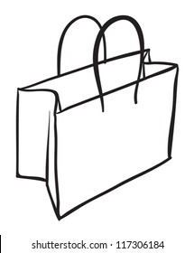 Illustration Of A Bag Sketch On White Background