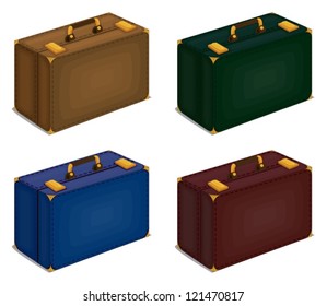 illustration of  bags on a white background