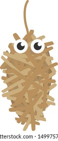 
Illustration of bagworm.
 Insect illustration.