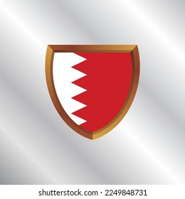 Illustration of Bahrain flag Template
