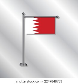 Illustration of Bahrain flag Template