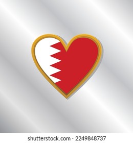 Illustration of Bahrain flag Template