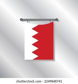 Illustration of Bahrain flag Template