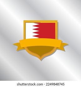 Illustration of Bahrain flag Template