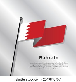 Illustration of Bahrain flag Template