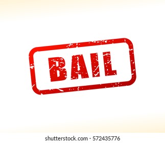 Illustration of bail red text stamp