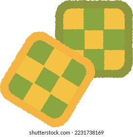 Illustration of baked goods. Simple cookie vector material.