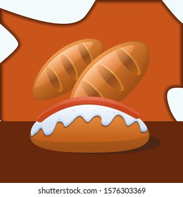 illustration of bakery design, bakery vector isolated.