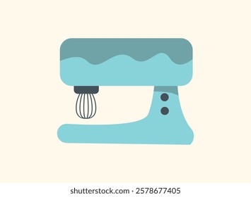 Illustration of an Baking Flat Standing Mixer