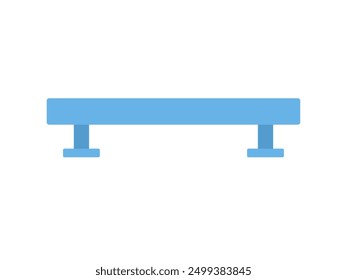 Illustration of a balance beam seen from the side.