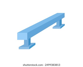 Illustration of balance beam for sports day.