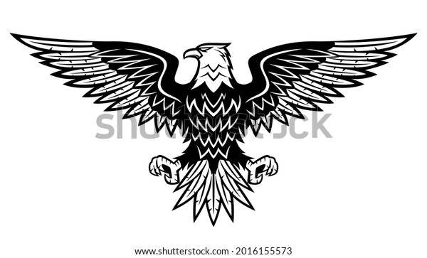 Illustration Bald Eagle Icon Isolated On Stock Vector (Royalty Free ...