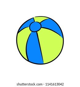 Illustration ball beach vector