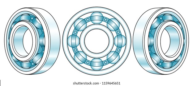 Illustration of the ball bearing view set
