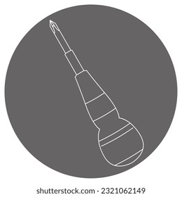 It is an illustration of a ball grip_ plus screwdriver.