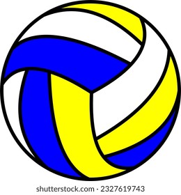 Illustration of a ball used in volleyball game