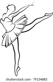 illustration with a ballet dancer