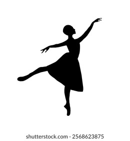 illustration of ballet dancer focusing on pose 