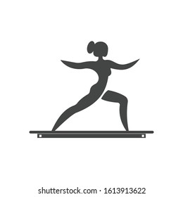 Illustration Ballet Dancer Icon Black and White Vector
