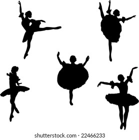 Illustration mit Balletttänzerinnen