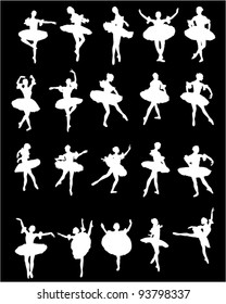 illustration with ballet dancer silhouettes