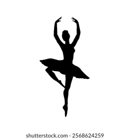 illustration of a ballet dancer's beautiful pose 