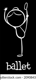Illustration of a ballet doodle