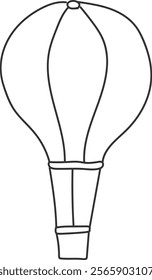 An illustration of a balloon  with distinctive hand drawn lines