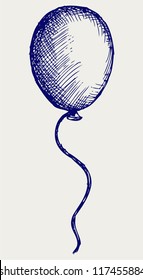 Illustration Balloon. Doodle Style