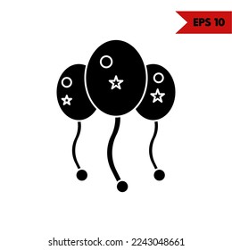 illustration of balloon glyph icon