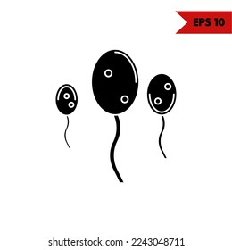 illustration of balloon glyph icon