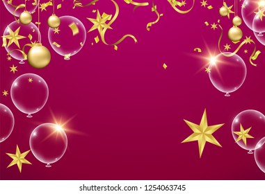 illustration balloon of happy new year place for christmas balls . modern greeting card design