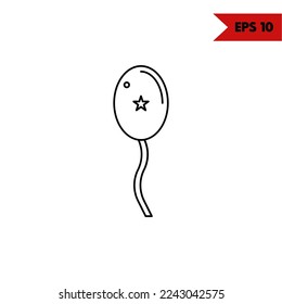illustration of balloon line icon