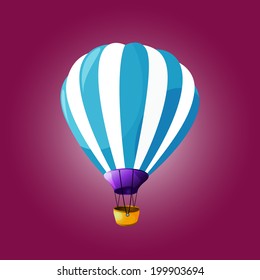 illustration of balloon on red background