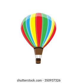 Illustration with a balloon on a white background .